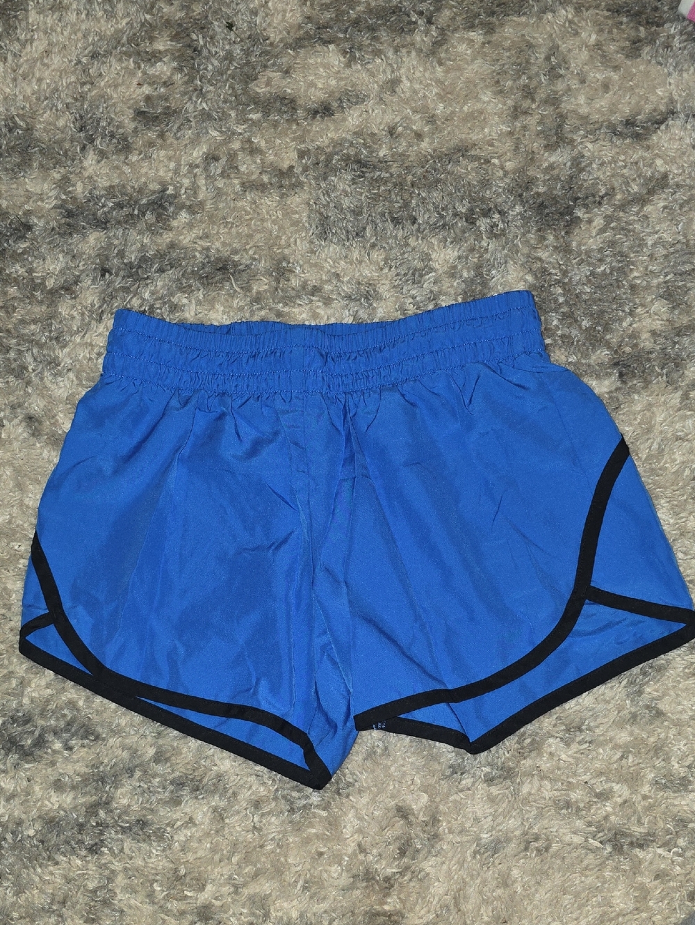 Athletic Works Blue Running Shorts with Black Trim